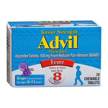 Advil Pain Relief 100 mg Strength Ibuprofen Chewable Tablet, 24PK 00573017920